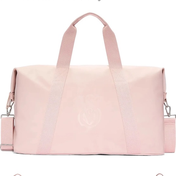 Victoria's Secret Handbags - NWT Victoria's Secret Pale Blush Metallic Tote Bag Weekend Tote